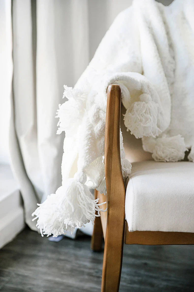 Braided Pom Pom Throw Sunday Citizen