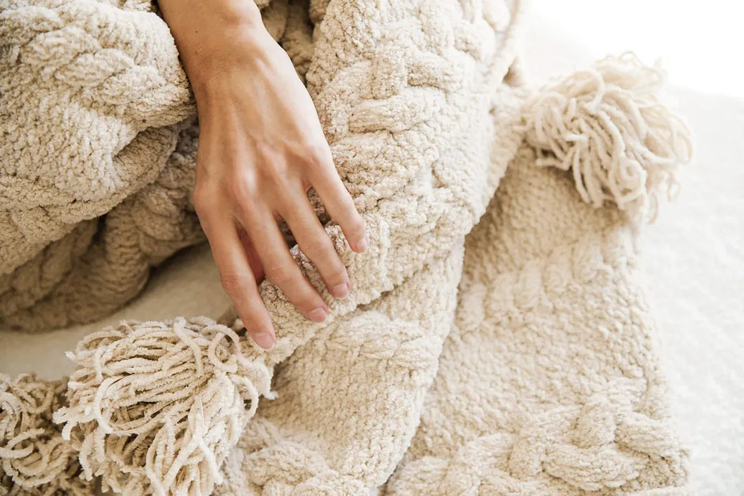 Braided Pom Pom Throw Sunday Citizen
