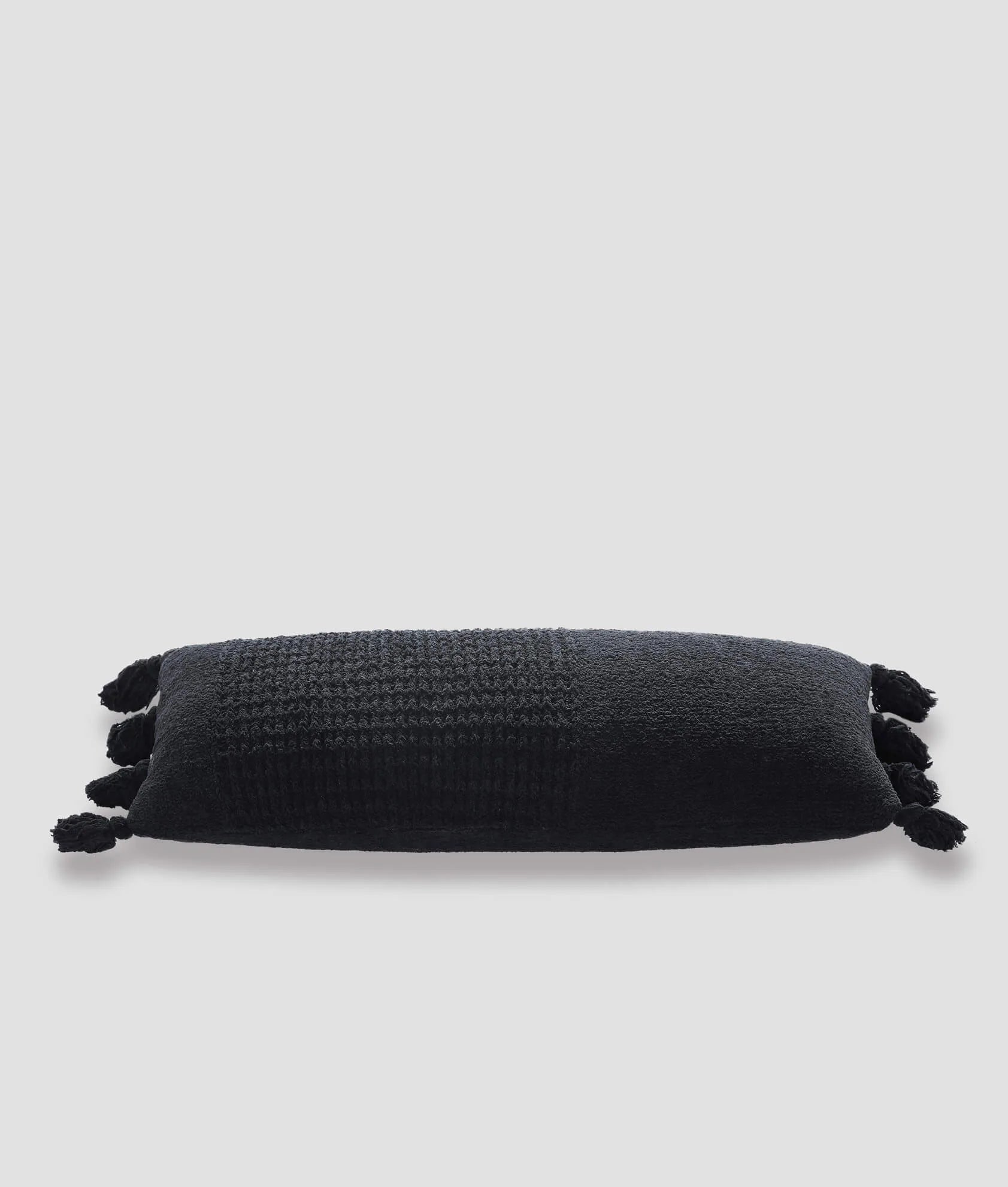 Braided Pom Pom Lumbar Pillow - Fluent Trends