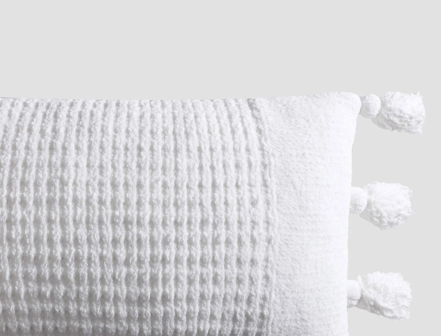 Braided Pom Pom Lumbar Pillow - Fluent Trends