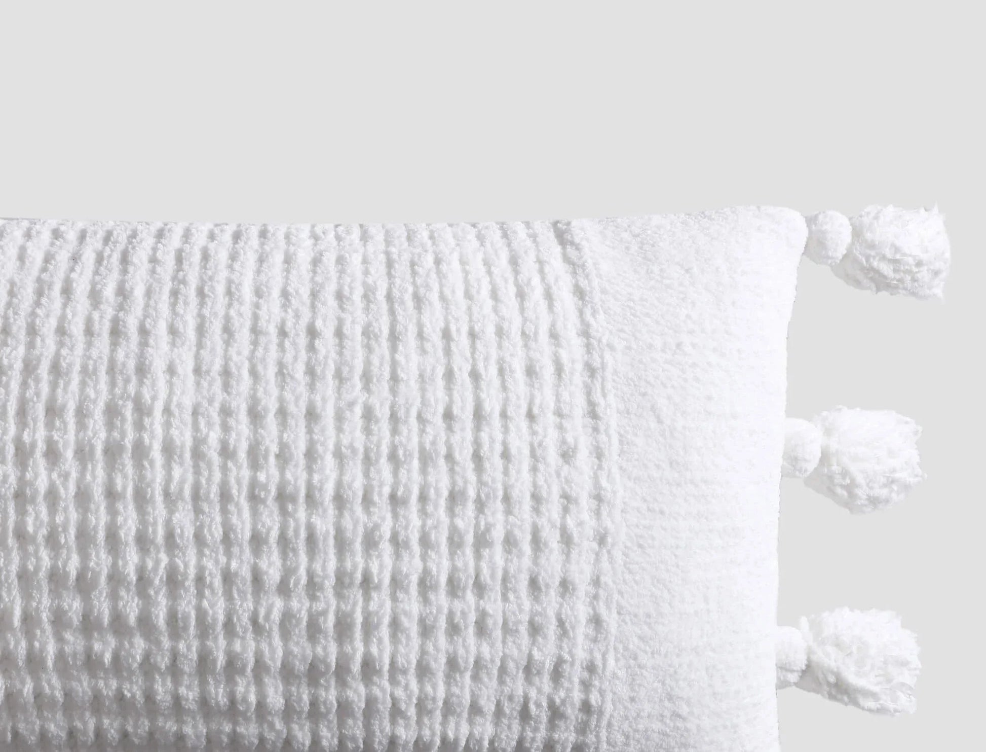 Braided Pom Pom Lumbar Pillow - Fluent Trends