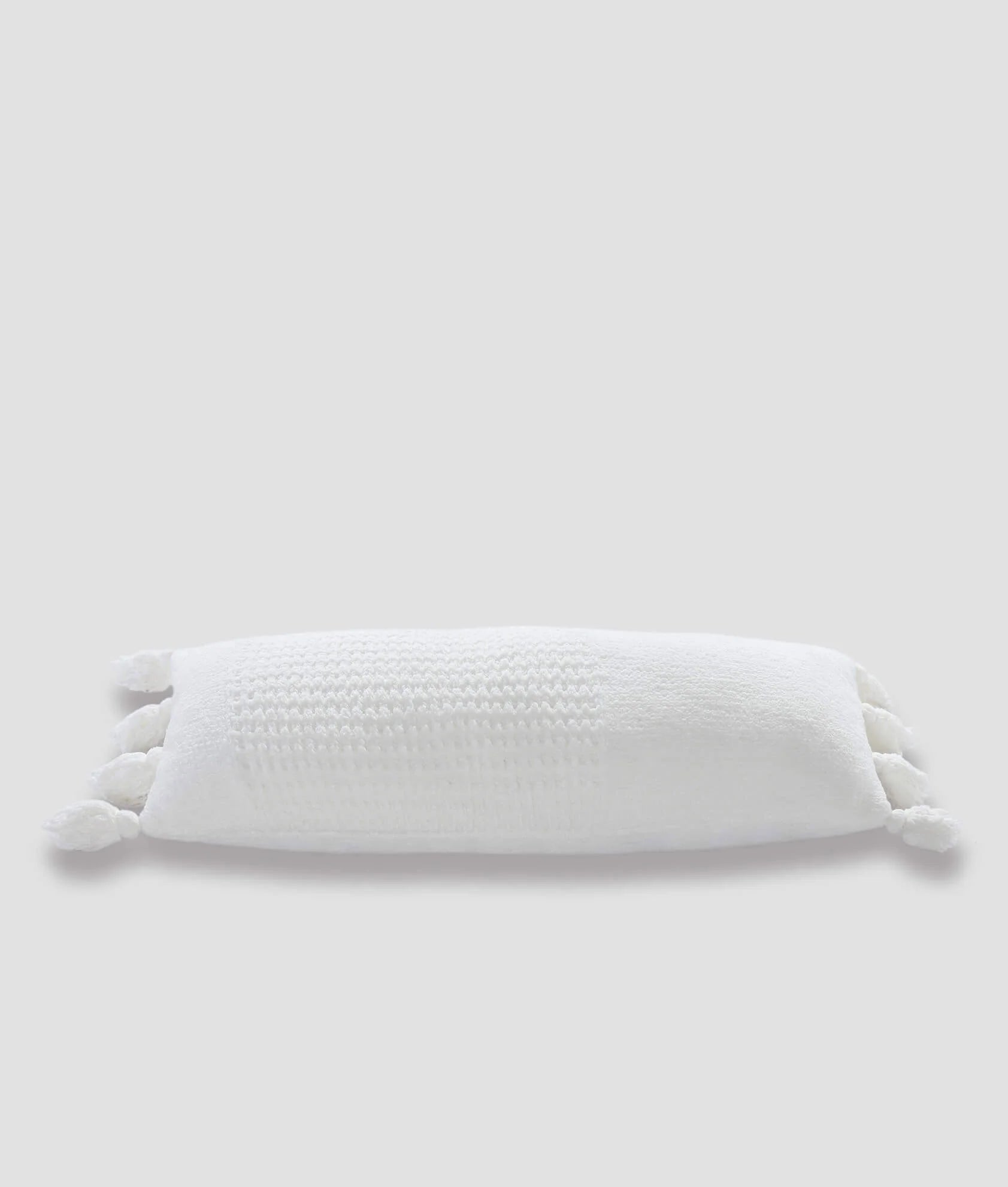 Braided Pom Pom Lumbar Pillow - Fluent Trends