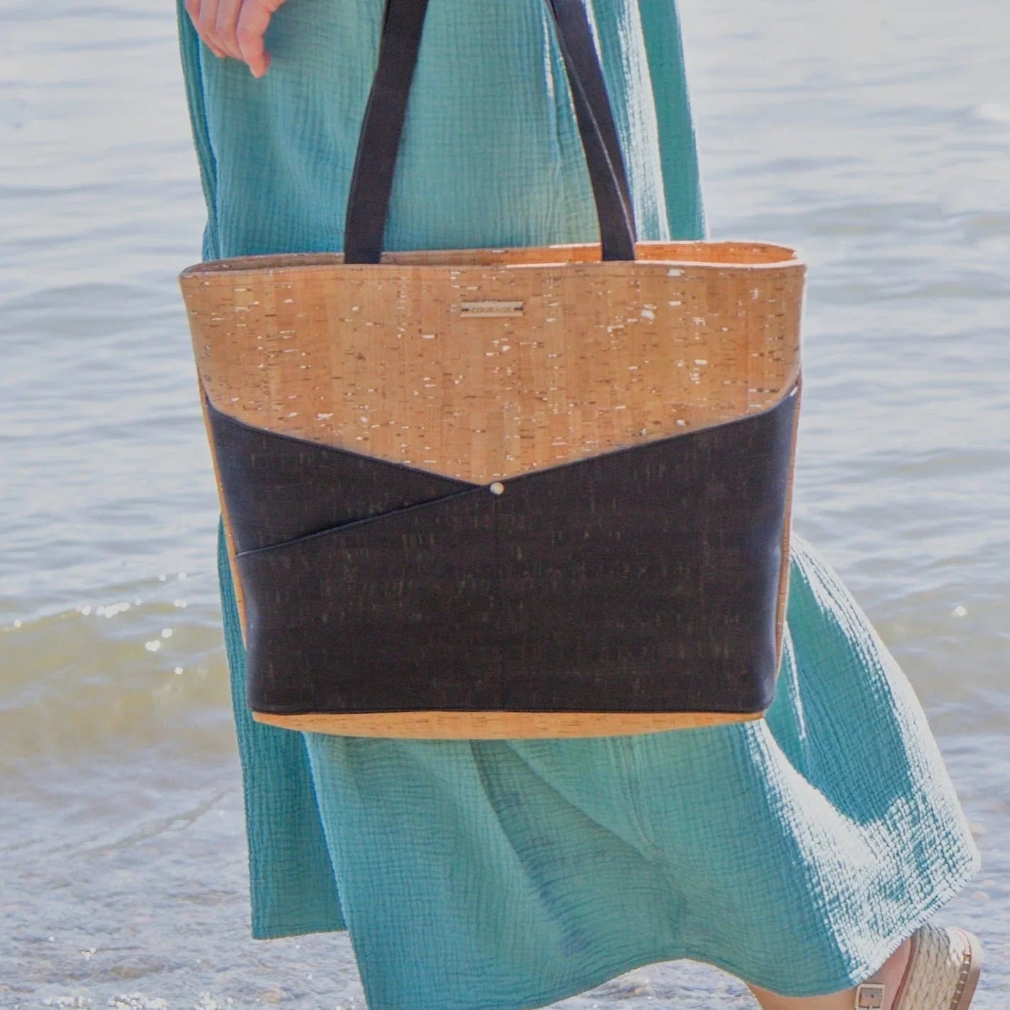 Advocate Zippered Tote | Coal - Fluent Trends Tote Top Handle Bag