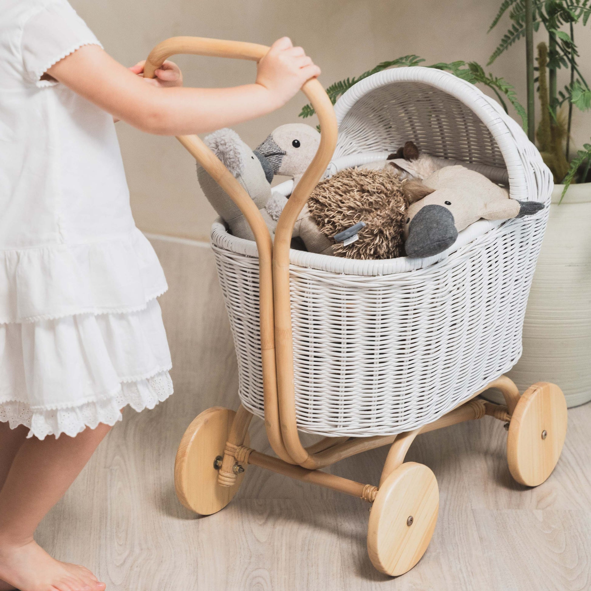 Colette Doll Stroller - White - Fluent Trends