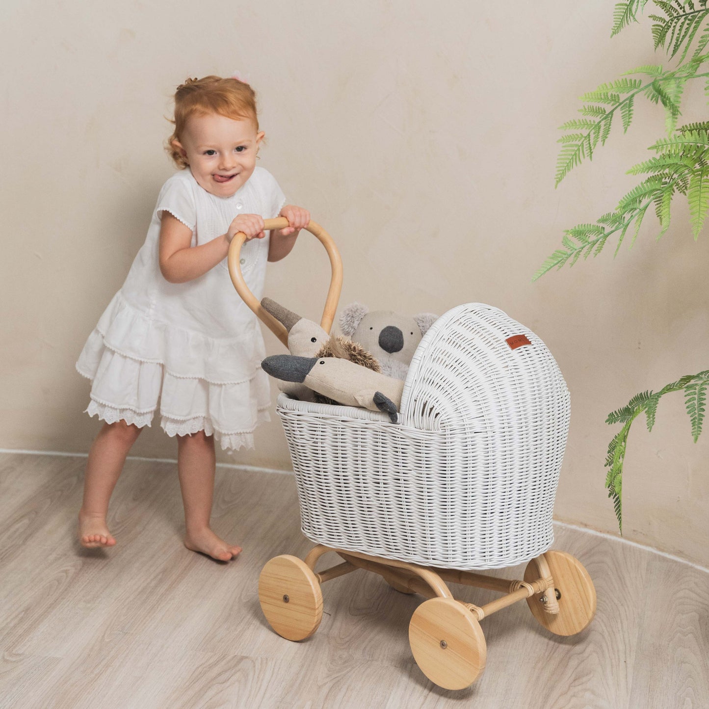 Colette Doll Stroller - White - Fluent Trends