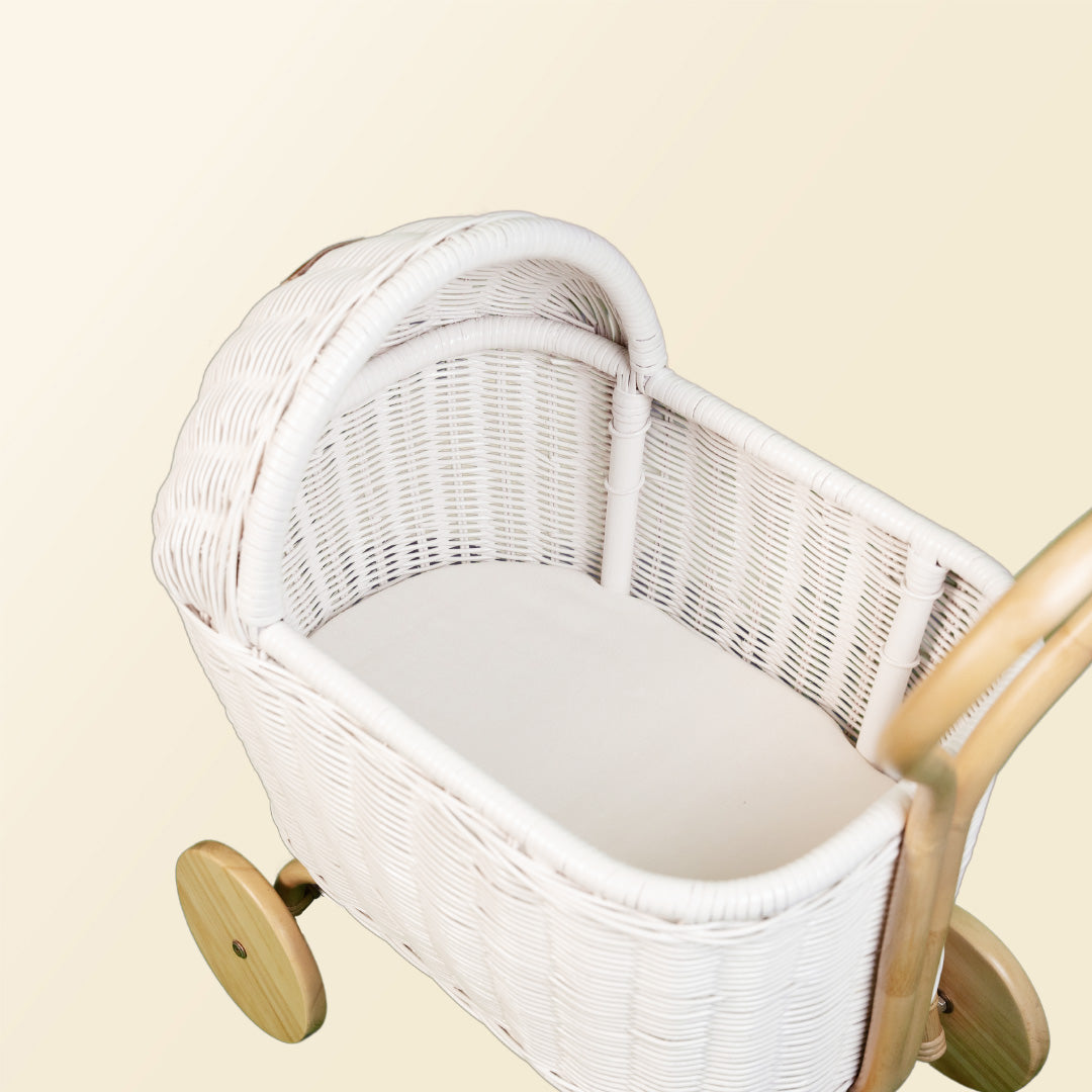 Colette Doll Stroller - White - Fluent Trends