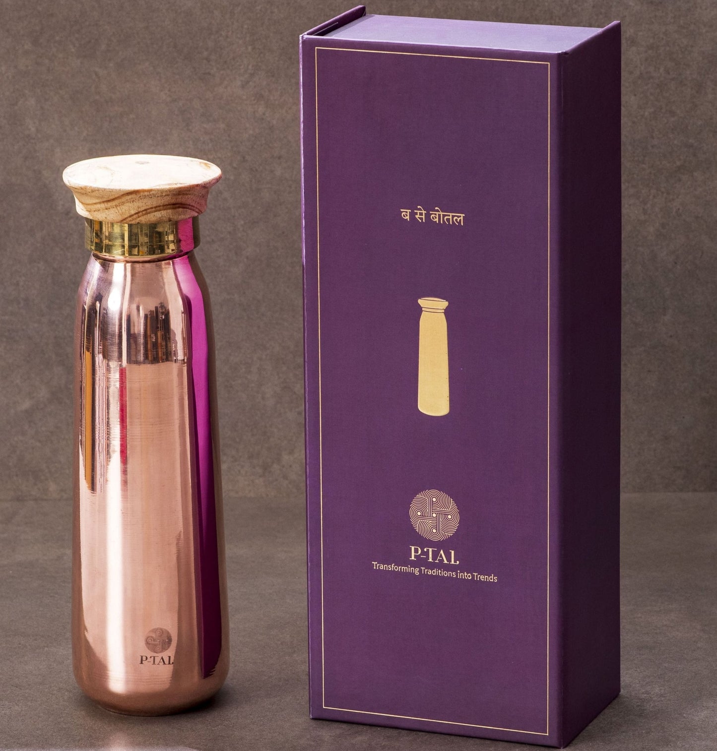 Copper Bottle, 100% Leakproof Copper Water Bottle Powered by People