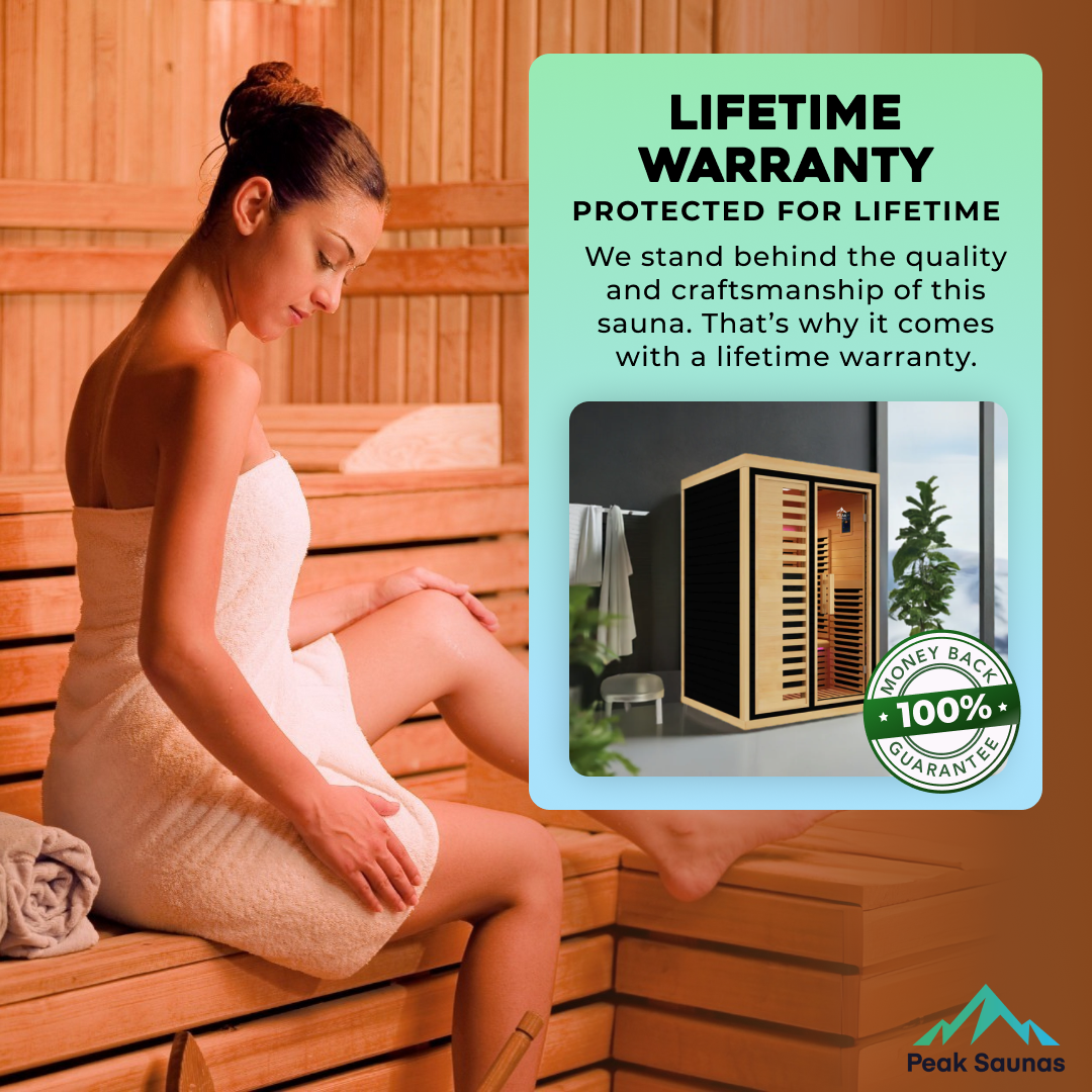 Peak Saunas Everest 2-Person Full Spectrum Infrared XL Medical-Grade Red Light Peak Wellness USA