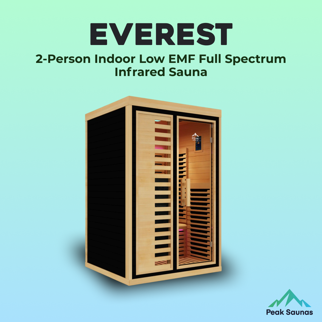 Peak Saunas Everest 2-Person Full Spectrum Infrared XL Medical-Grade Red Light Peak Wellness USA