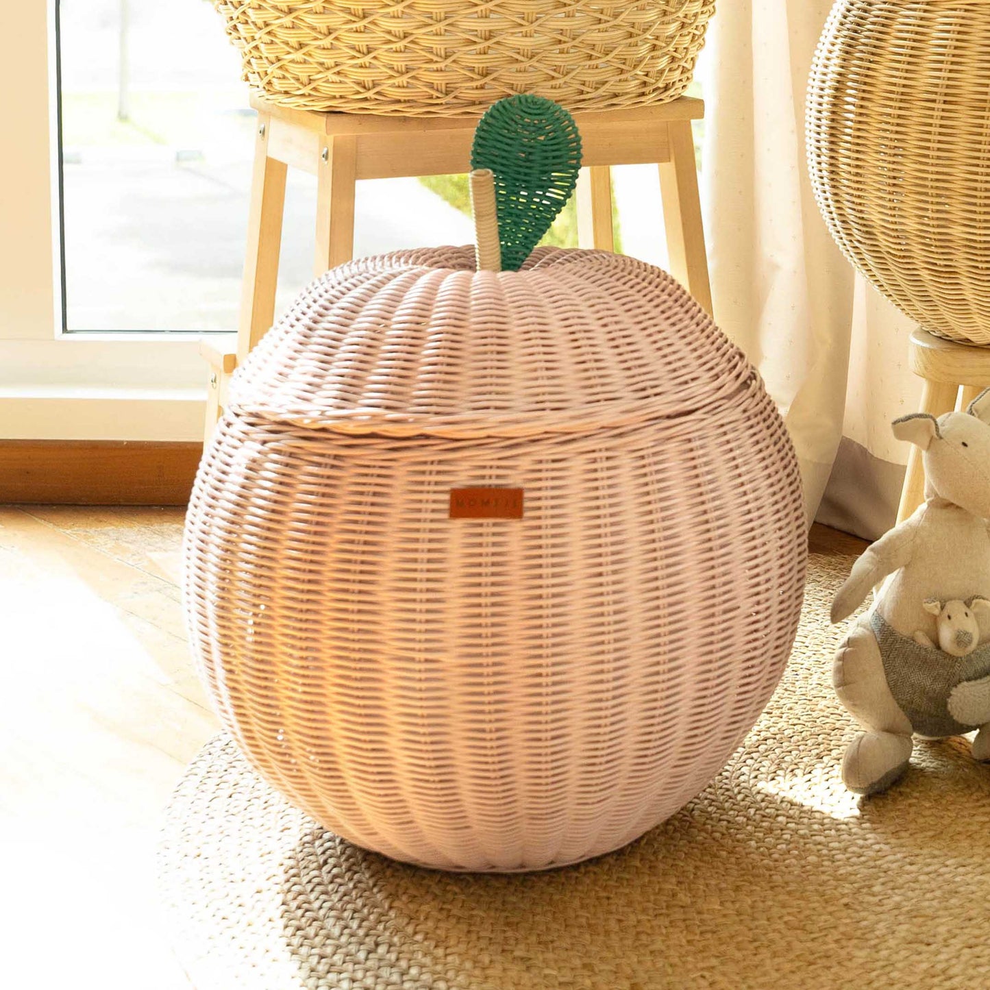 Apple Storage Basket - Pink - Fluent Trends