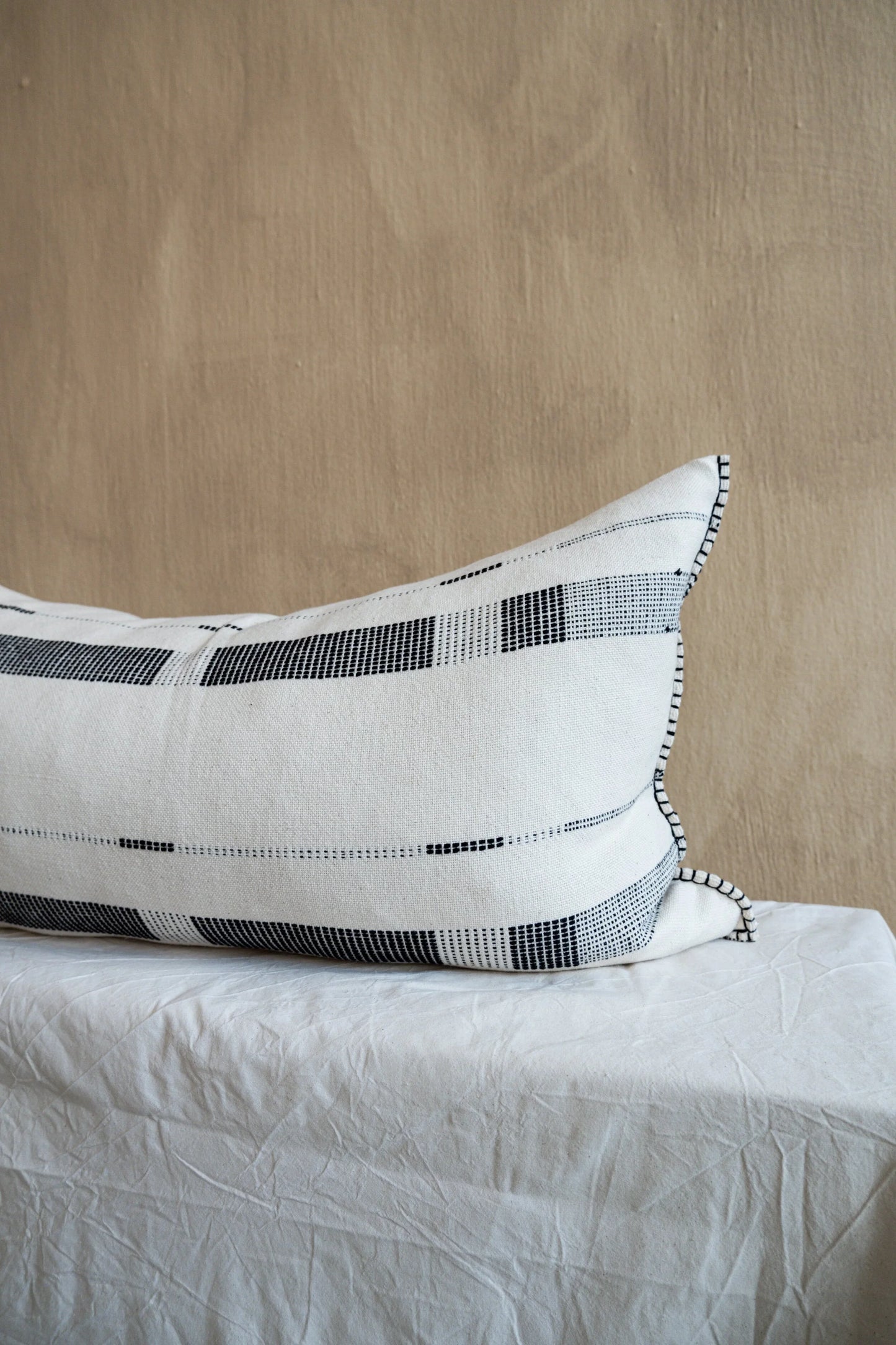 Fulcrum Onyx Oversized Cotton Lumbar Pillow - Fluent Trends