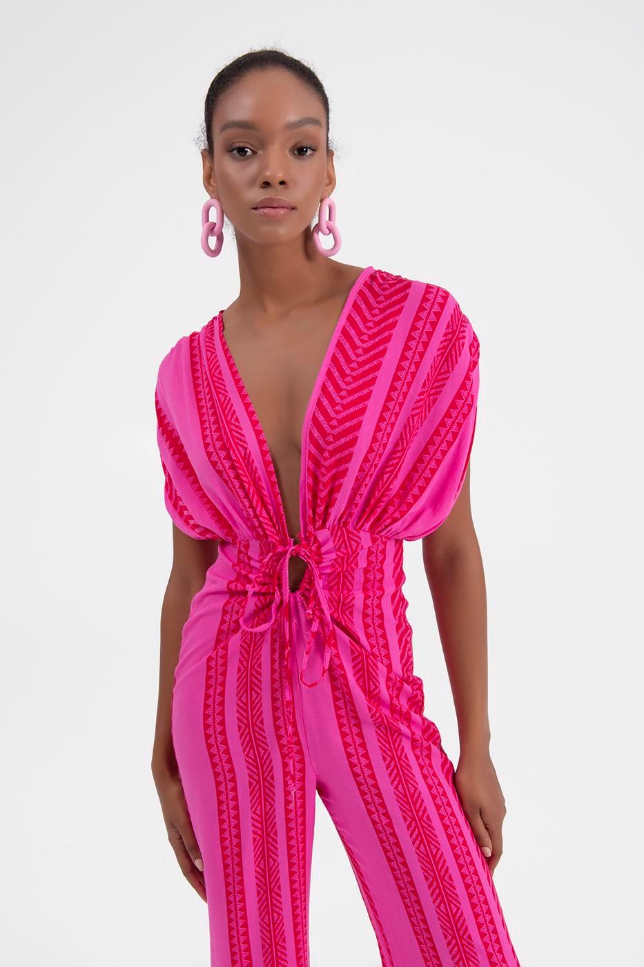 Fuschia Maxi Jumpsuit Soléa