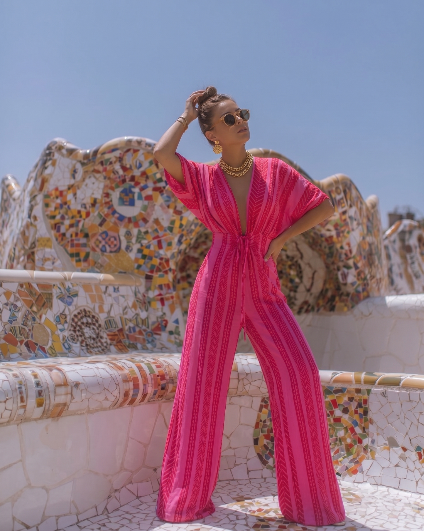 Fuschia Maxi Jumpsuit