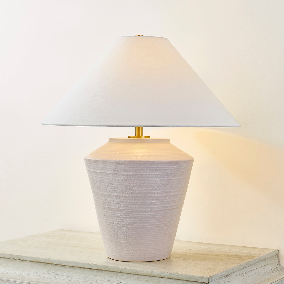 Roquelle Ceramic Table Lamp White Cliff Studio