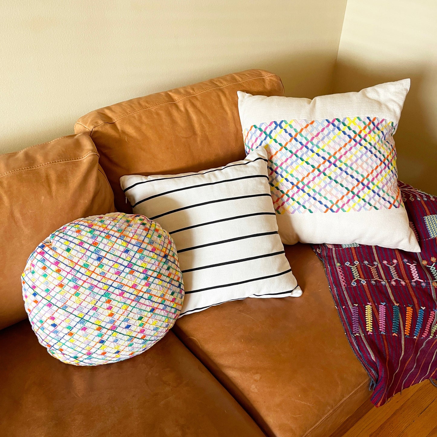 Cotzal Paneled Square Pillow Archive New York