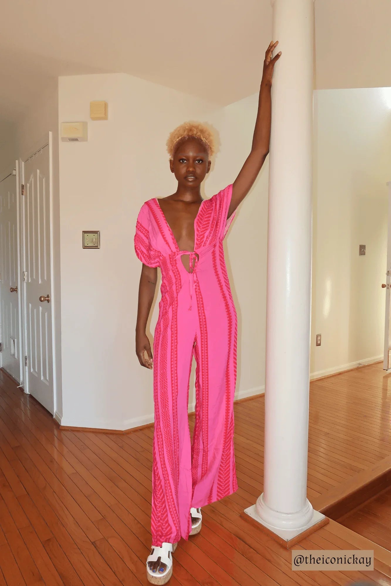Fuschia Maxi Jumpsuit - Fluent Trends