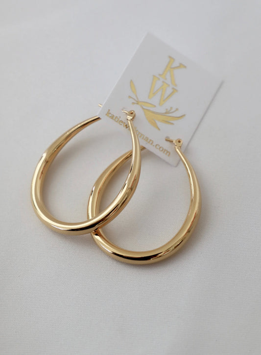 LARGE TEARDROP HOOP EARRINGS - Fluent Trends Jewelry