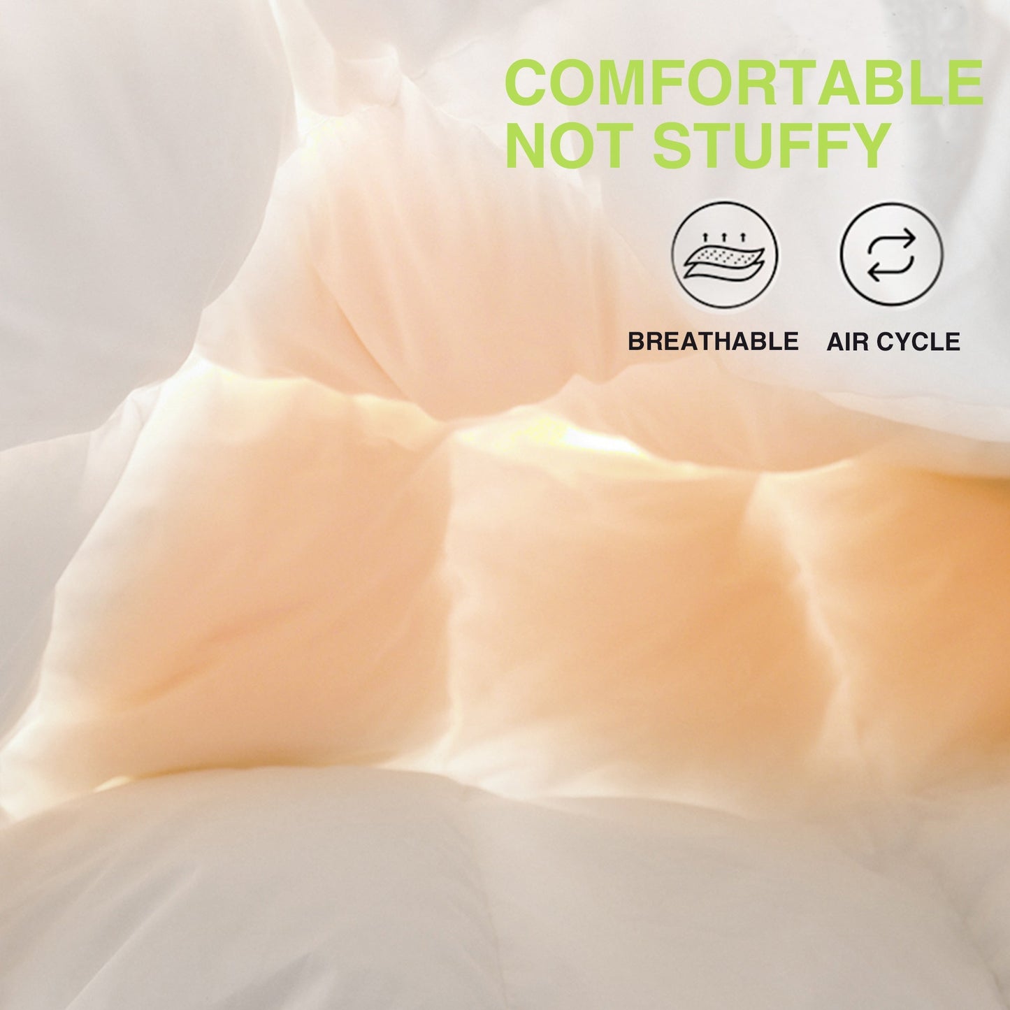 Kasentex Ultra Soft Green Piped Edge Warm Heavy Weights Down Comforter, White, Room Decor, Graduation Gifts Kasentex
