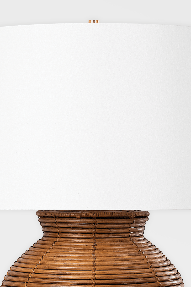 Newark Rattan Table Lamp White Cliff Studio