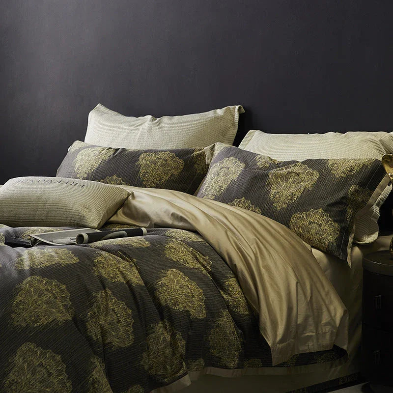 Luxury Vintage Style 160TC Long-Staple Cotton Bedding Set | 3CARATS - Fluent Trends