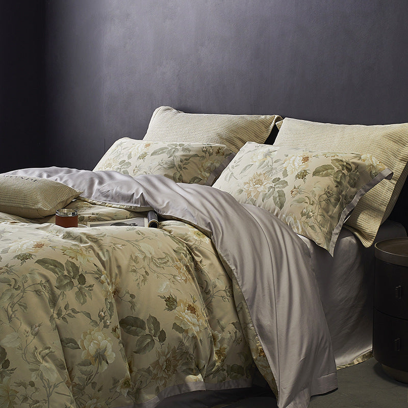 Luxury Vintage Style 160TC Long-Staple Cotton Bedding Set | 3CARATS - Fluent Trends