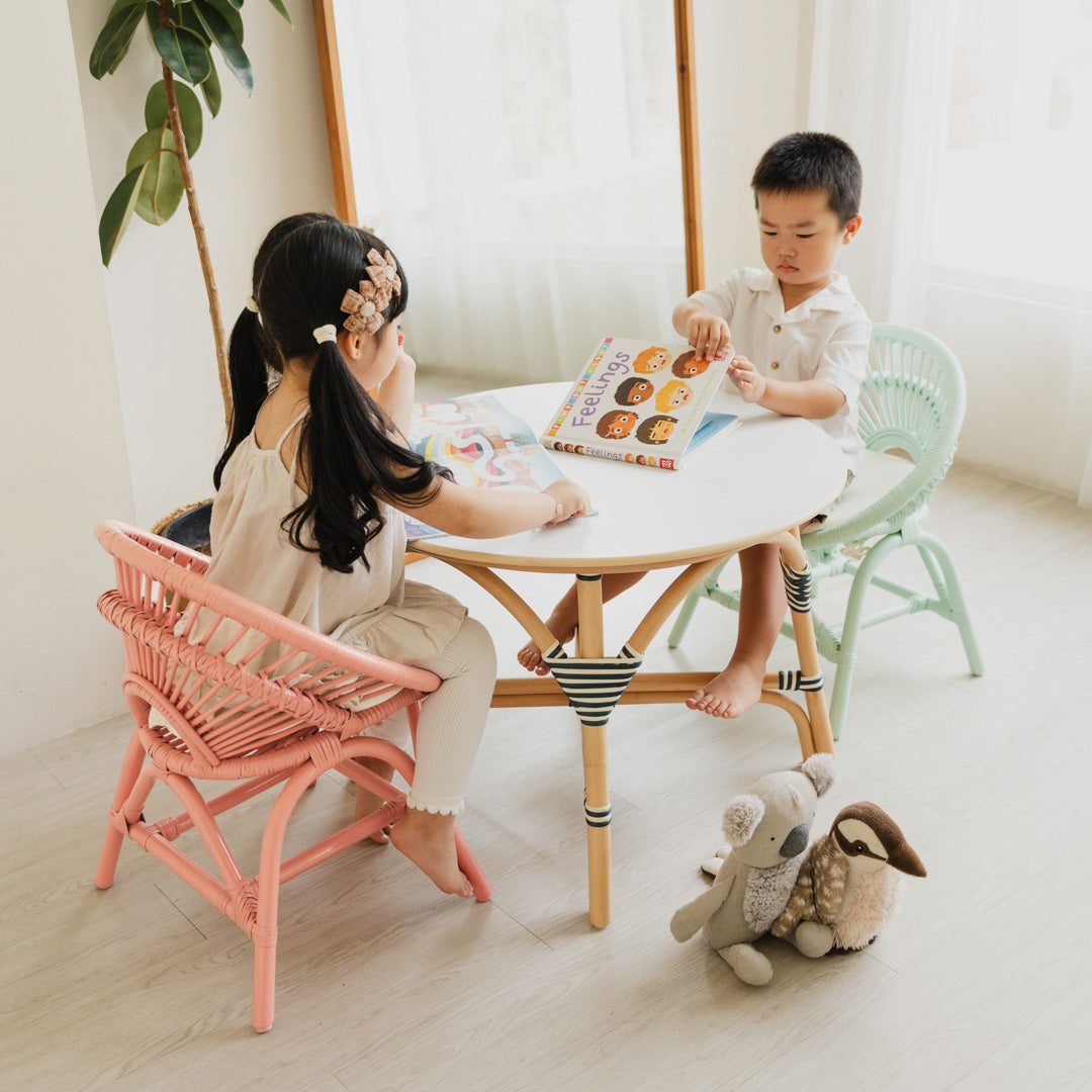 Maya Kids Chair - Peach Pink - Fluent Trends