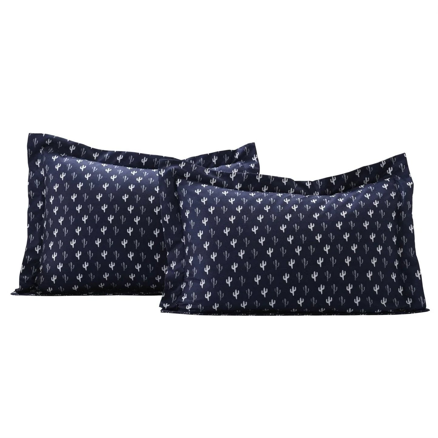 Navy White Stripes Llama Cactus Southwest 6 Piece Lightweight Daybed Cover Set - Fluent Trends