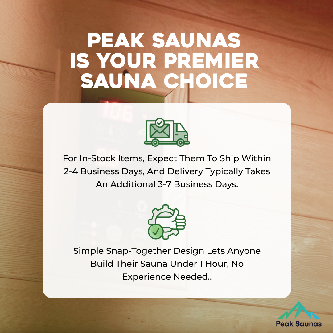 Peak Saunas Fuji 2-Person Full Spectrum Infrared Sauna with XL Medical-Grade Therapy - Fluent Trends