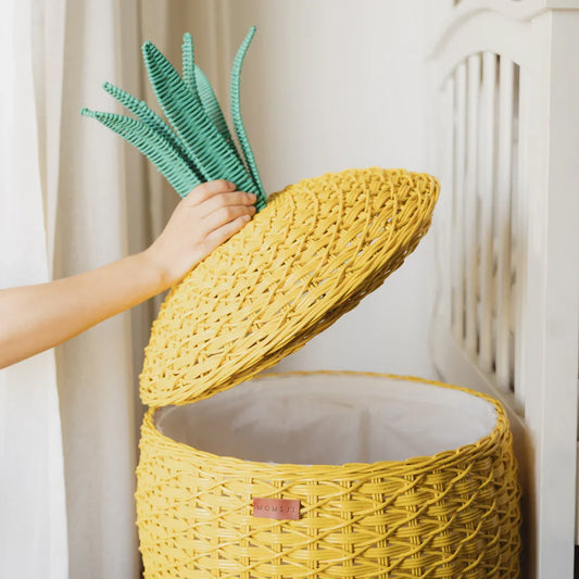 Pineapple Storage Basket Large - Yellow - Fluent Trends