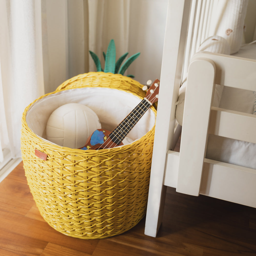 Pineapple Storage Basket Large - Yellow - Fluent Trends