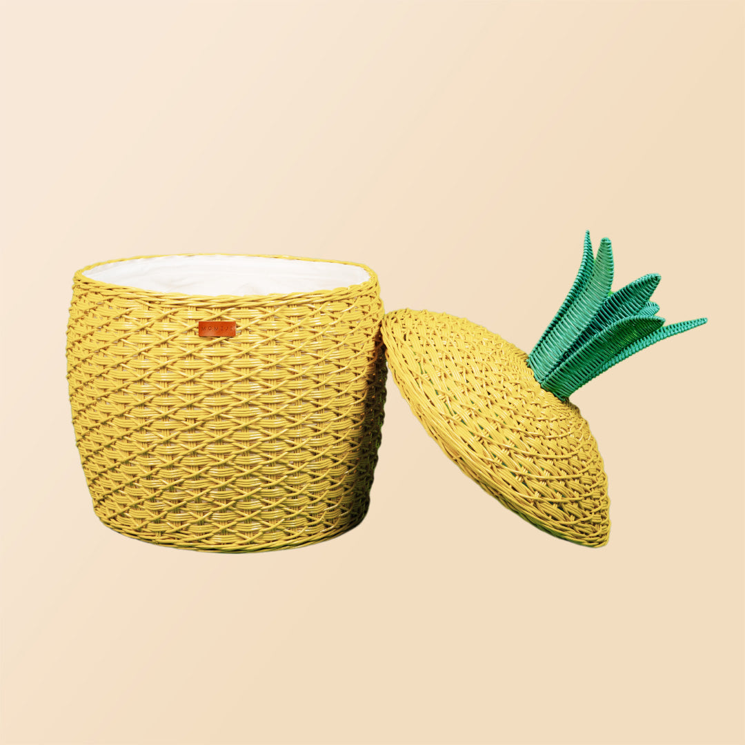 Pineapple Storage Basket Large - Yellow - Fluent Trends