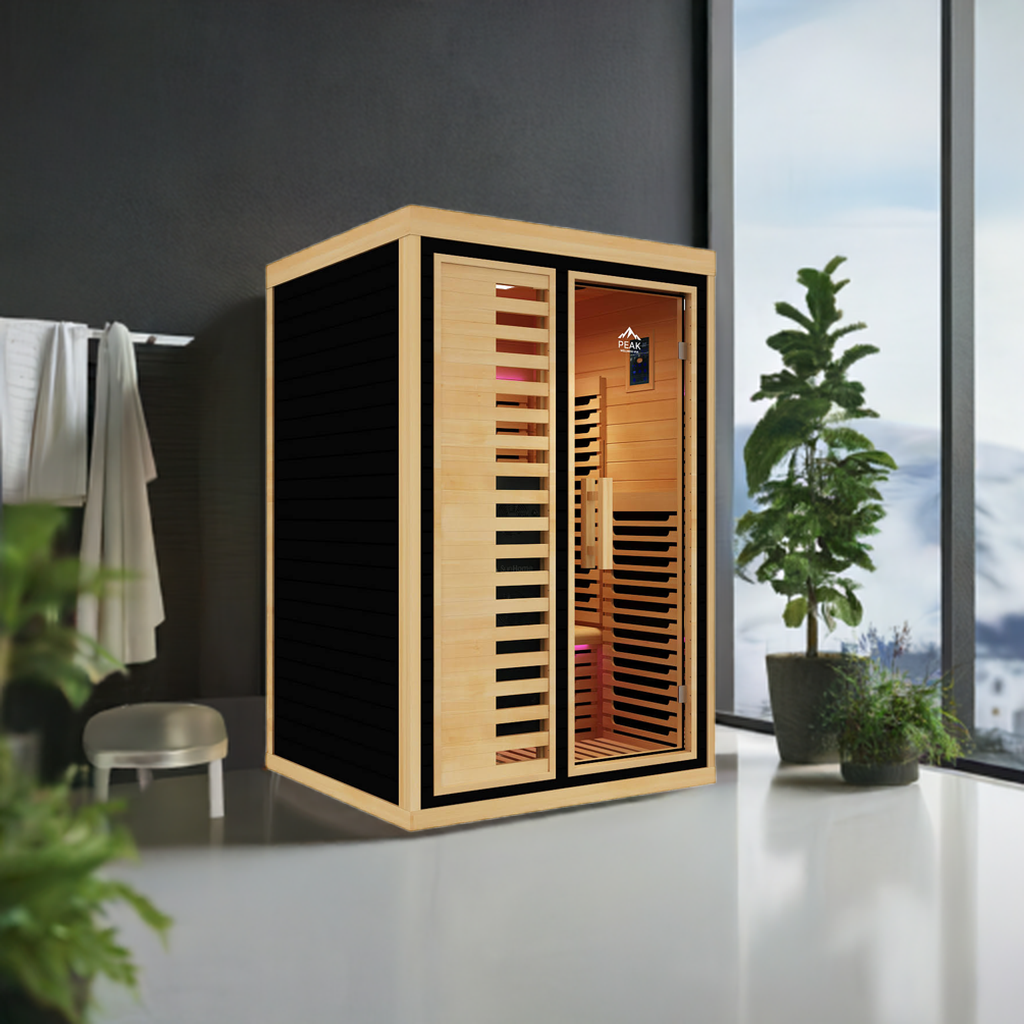 Peak Saunas Everest 2-Person Full Spectrum Infrared XL Medical-Grade Red Light Peak Wellness USA