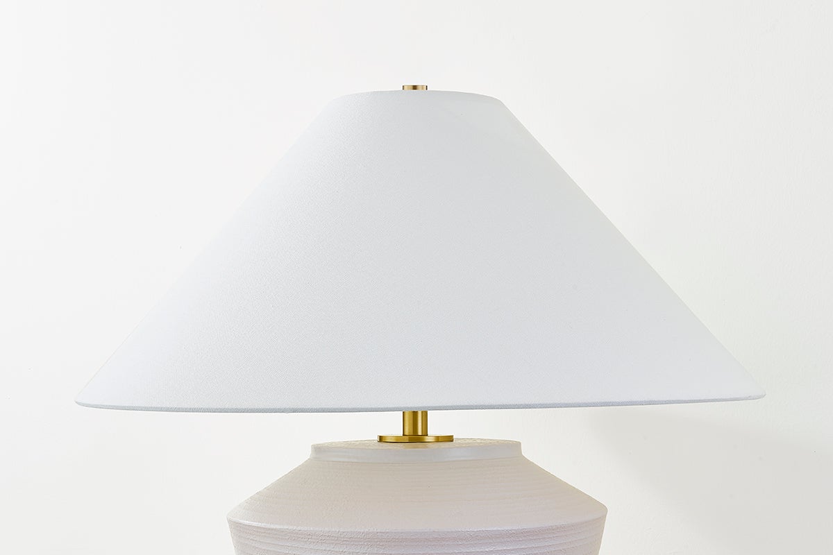 Roquelle Ceramic Table Lamp White Cliff Studio
