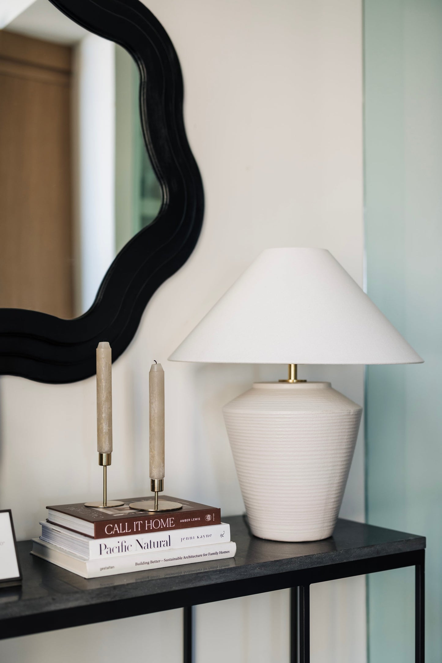 Roquelle Ceramic Table Lamp White Cliff Studio
