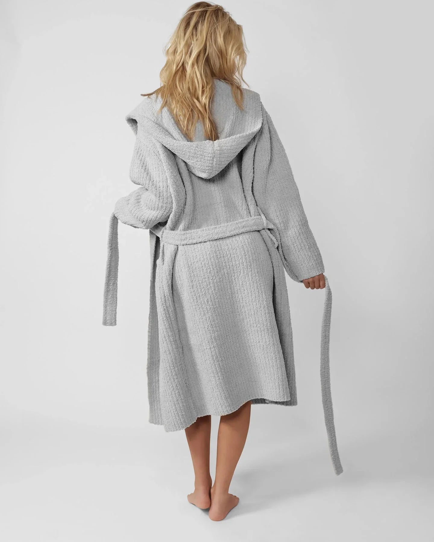Ribbed Hooded Robe - Fluent Trends
