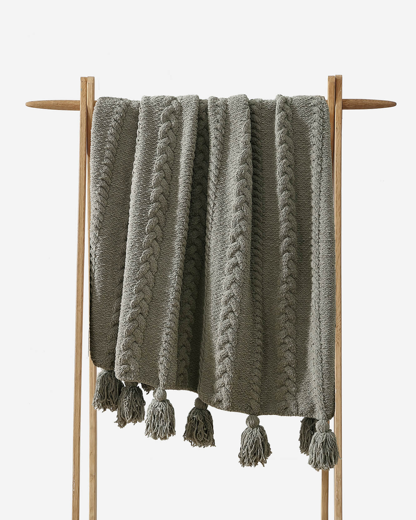 Braided Pom Pom Throw Sunday Citizen