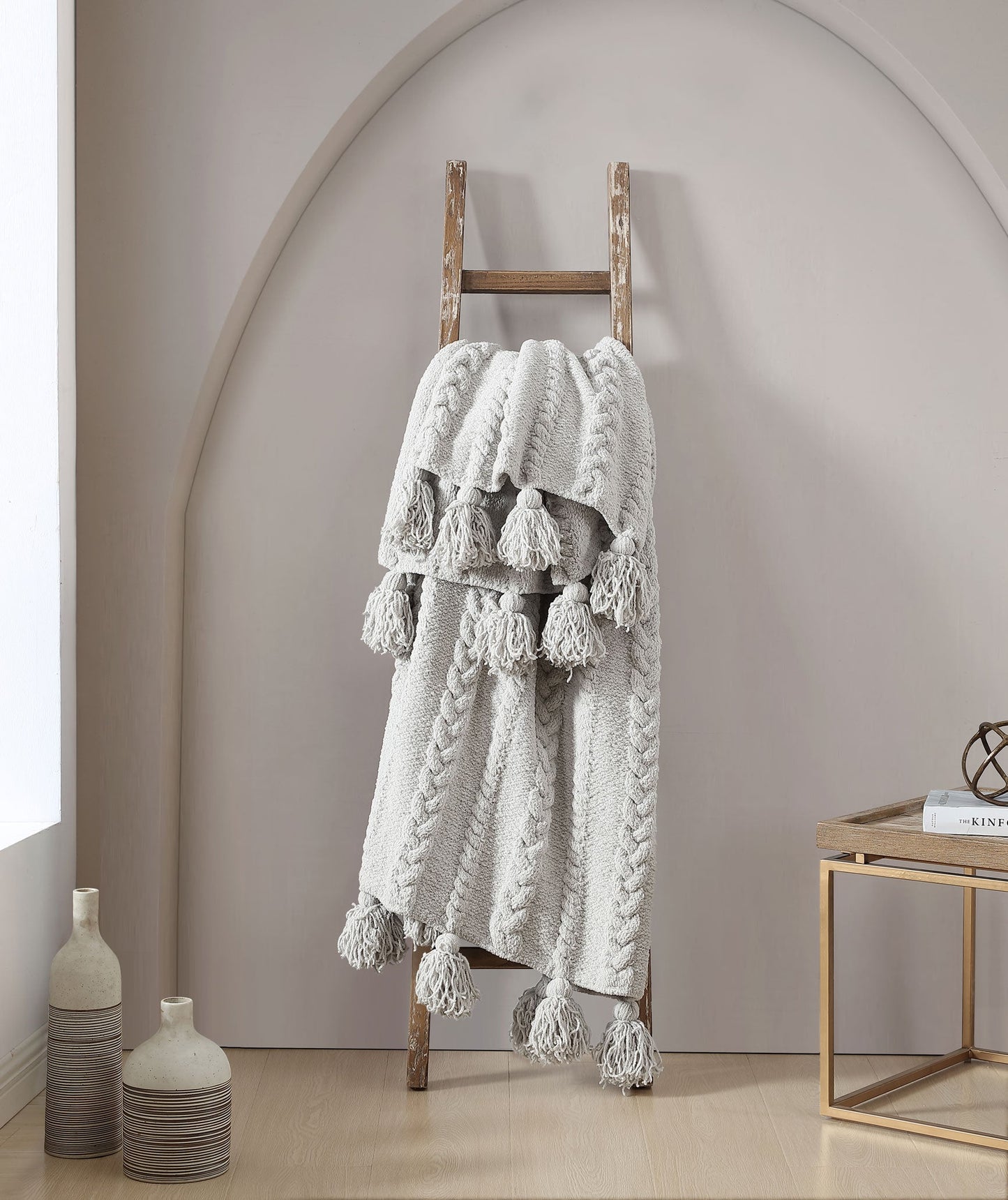 Braided Pom Pom Throw Sunday Citizen
