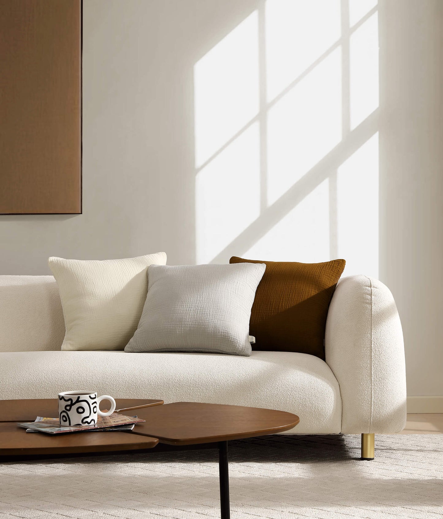 Snug Muslin Throw Pillow Sunday Citizen