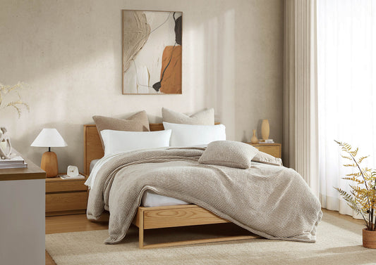 Two-Tone Snug Ribbed Duvet Cover | Last Chance