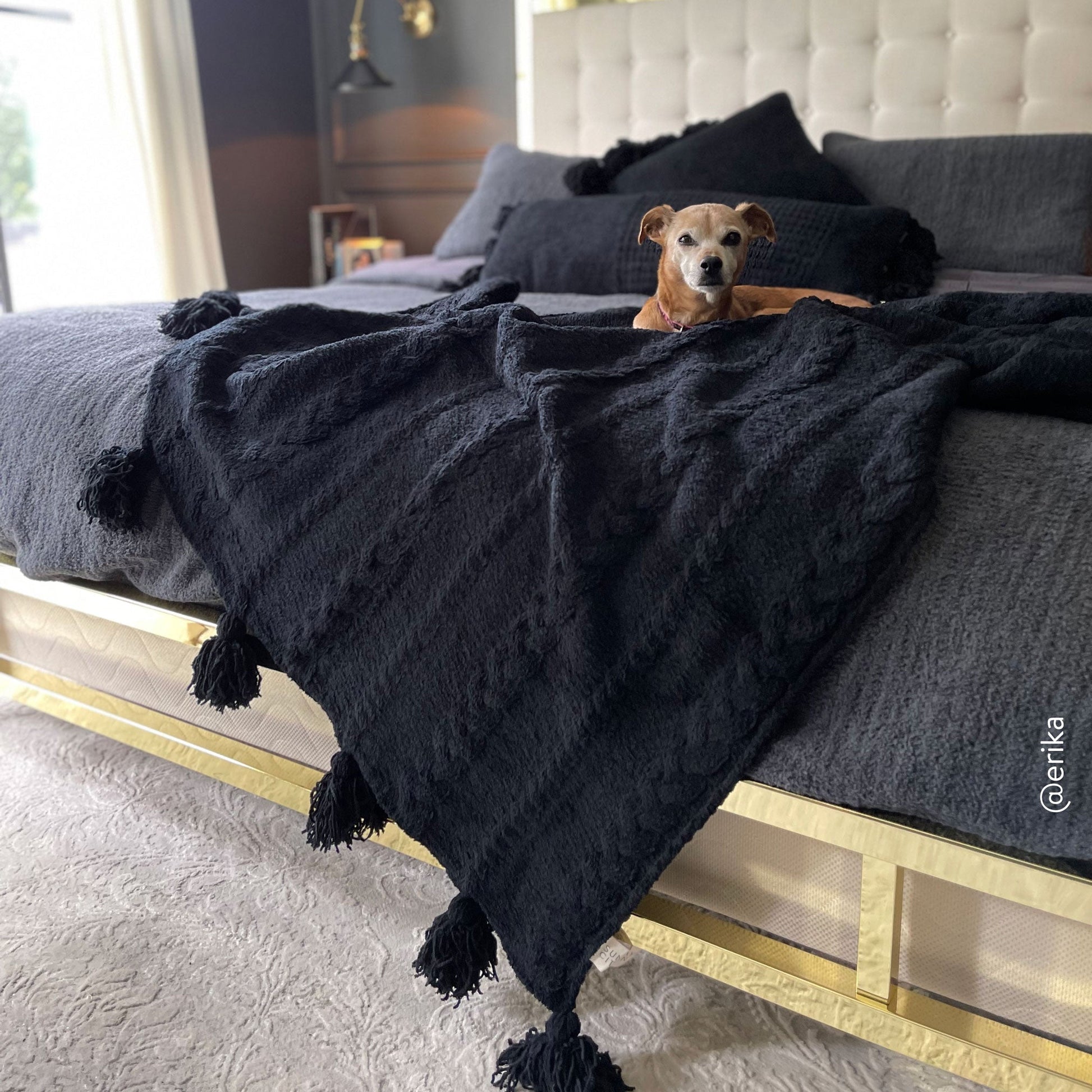 Braided Pom Pom Throw - Fluent Trends