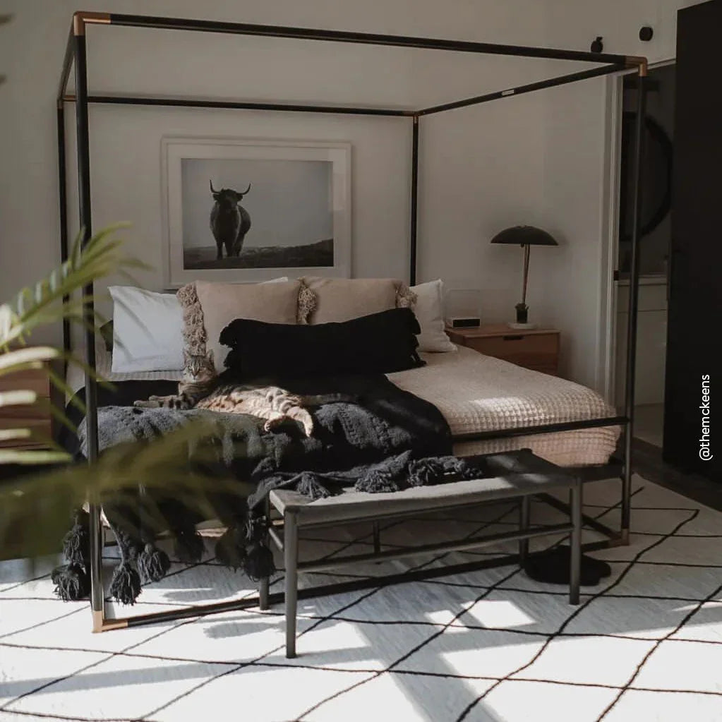 Braided Pom Pom Throw - Fluent Trends