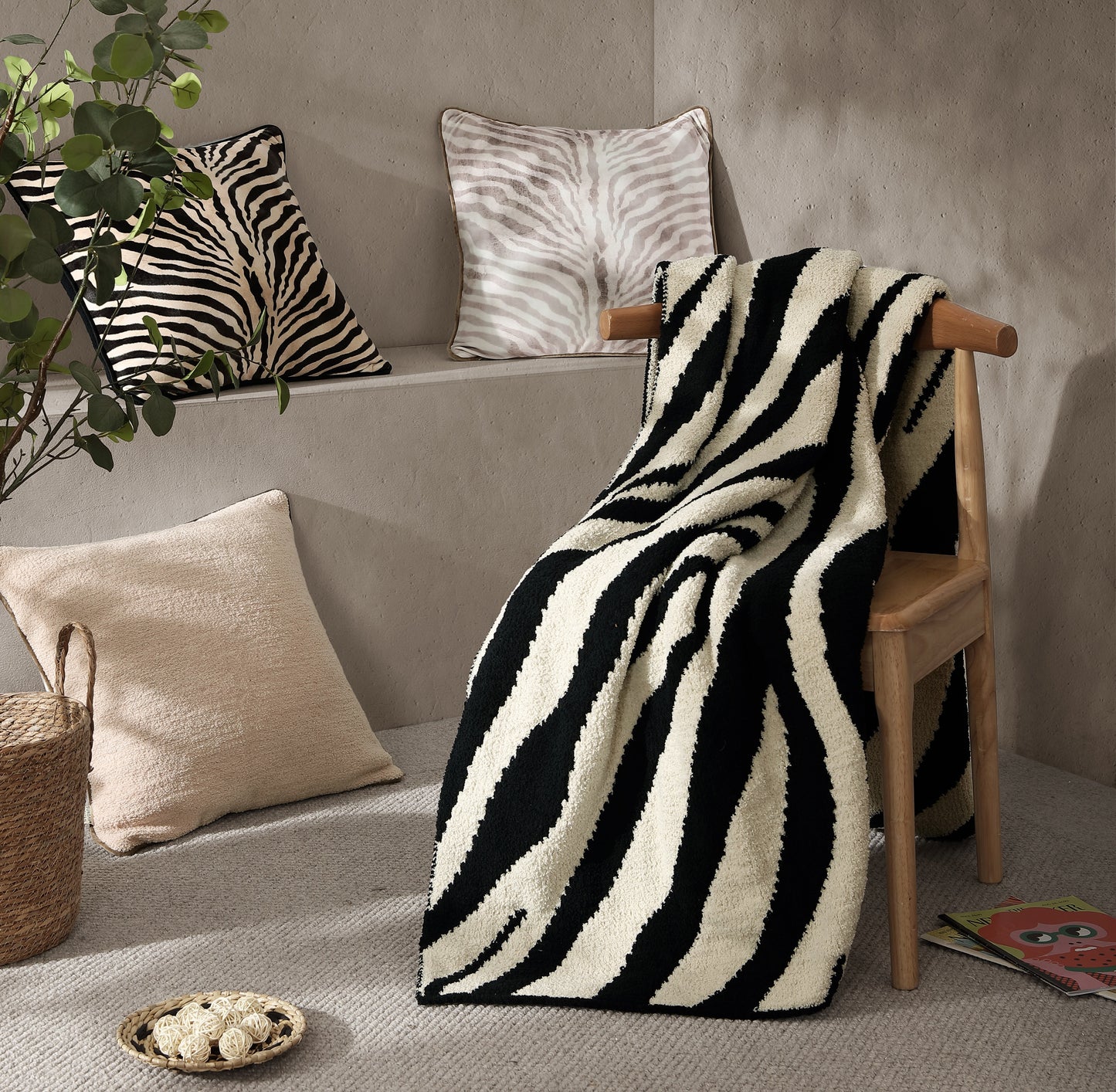 Zebra Throw Pillow Sunday Citizen