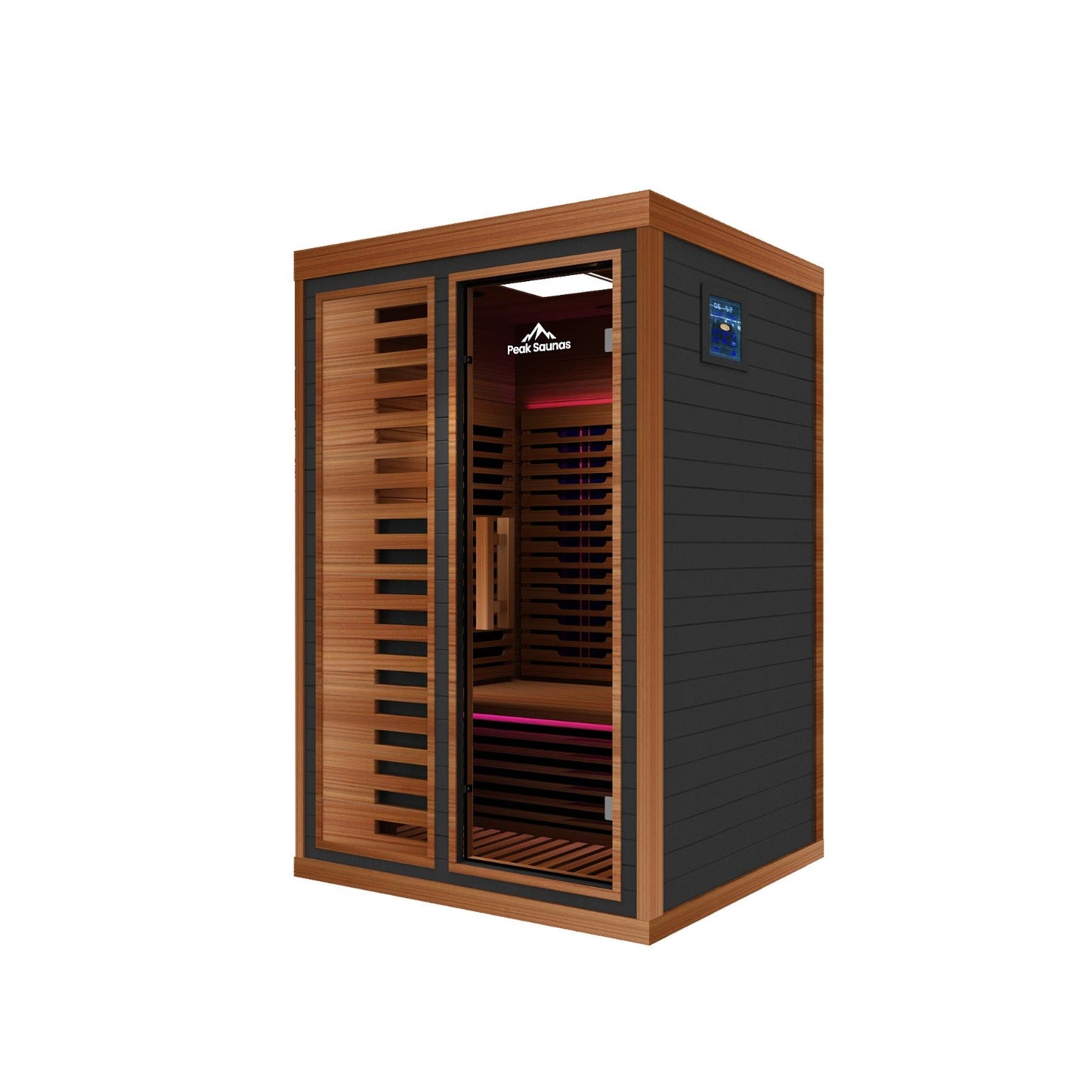 Peak Saunas Fuji 2-Person Full Spectrum Infrared Sauna with XL Medical-Grade Red Light Therapy & Smart WiFi App Control Peak Wellness USA