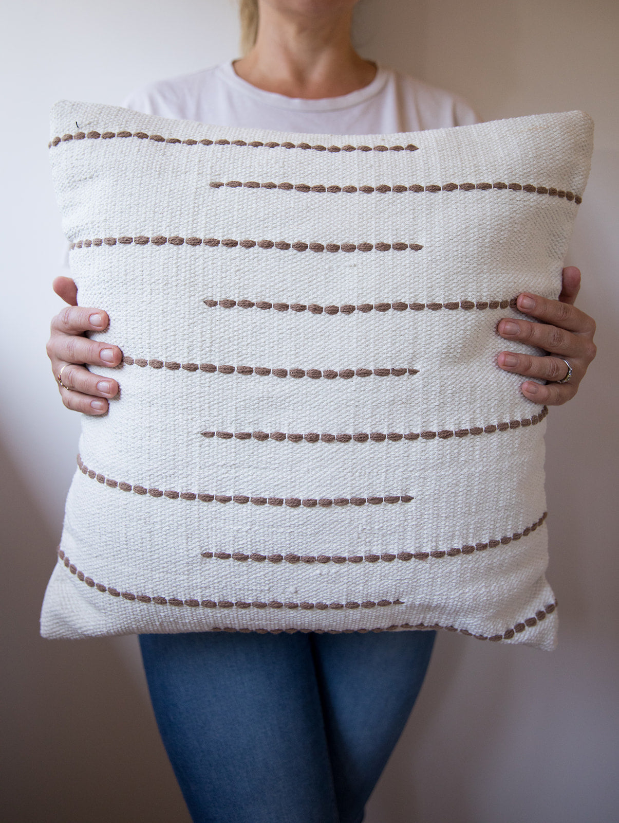 Zuri Hand-Loomed Wool Throw Pillow Kanju Interiors