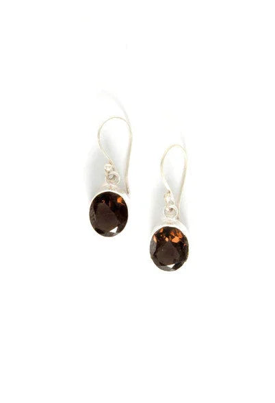 Positive Thoughts Smokey Quartz Earrings - Fluent Trends