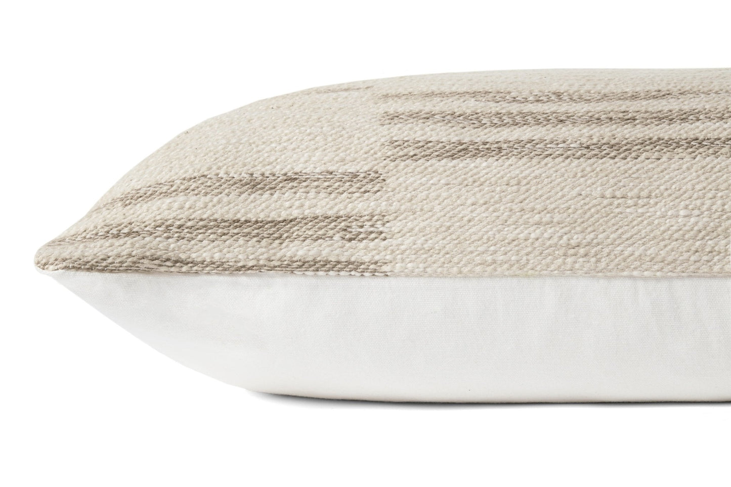 Amber Lewis x Loloi Jay Ivory / Sand 22'' x 22'' Cover Only Pillow White Cliff Studio