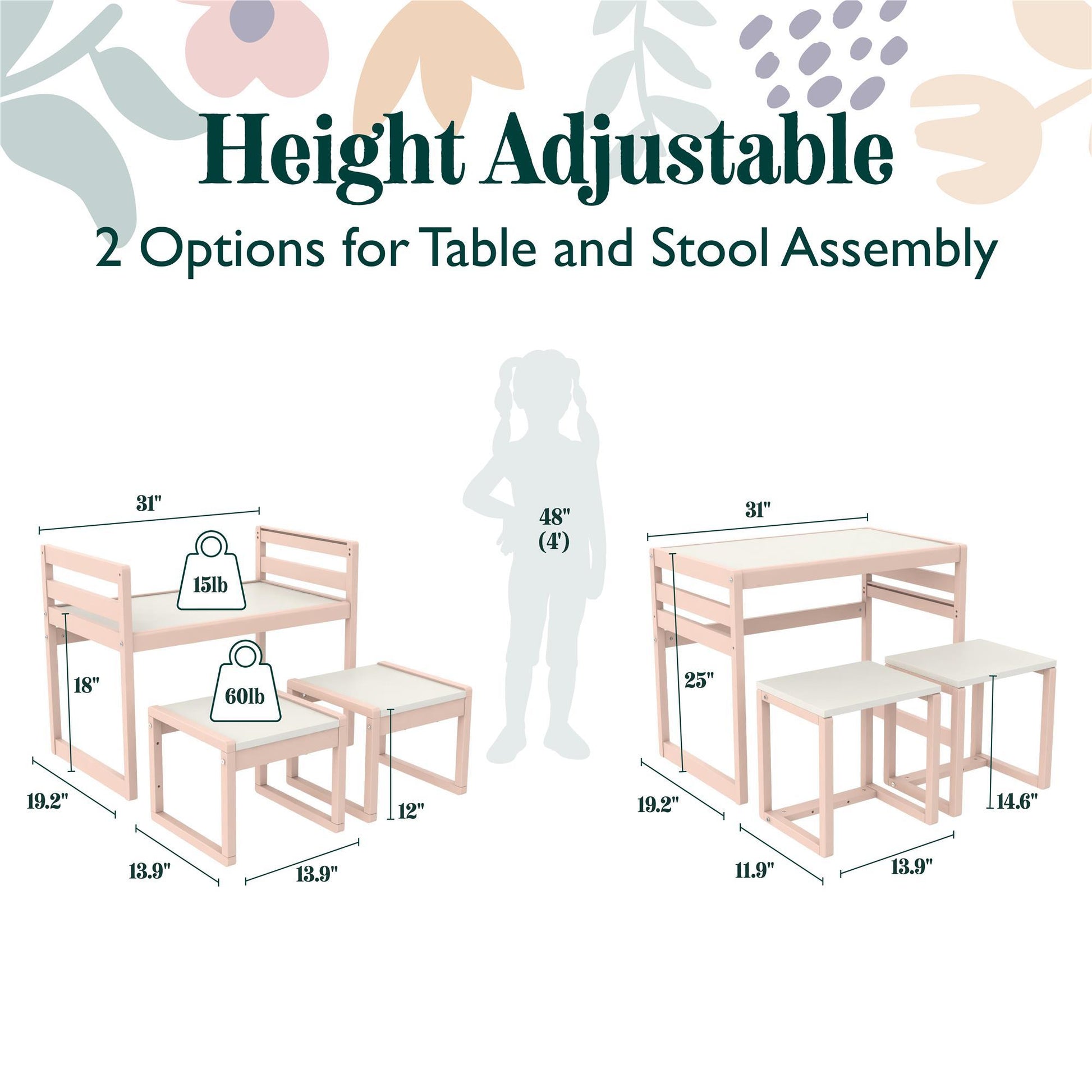Signy 3-Piece Kids Activity Table Set - Fluent Trends