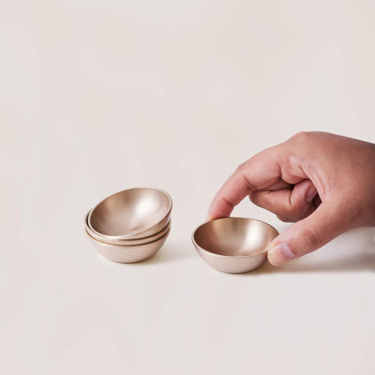 Bronze Kansa Dip Bowl, 1.5" - Set of 4 - Fluent Trends