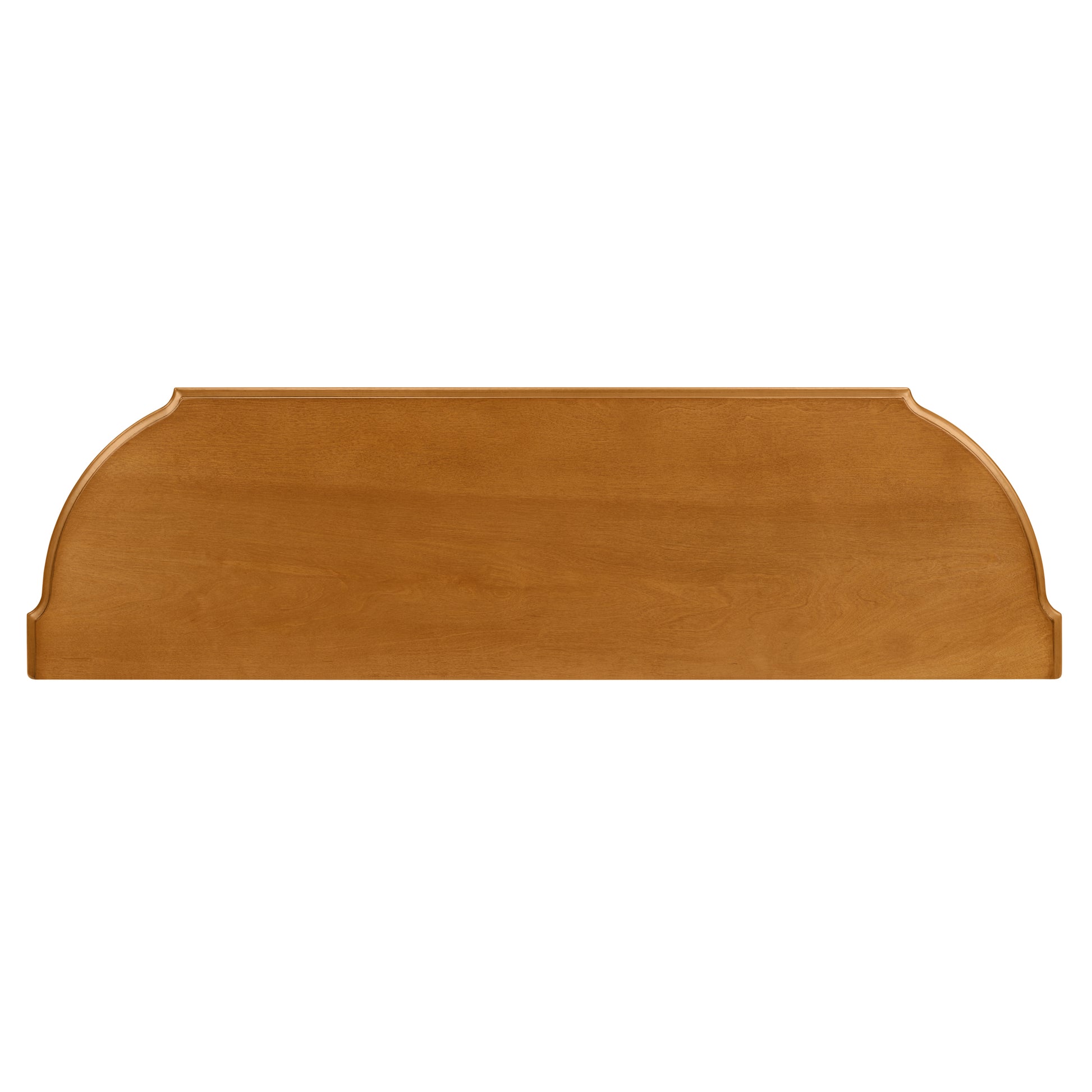 Retro Curved Wood Console Table with 3 Drawers, 43'' Entry Table with Storage Shelf, Sofa Table Behind Couch with Solid Wood Legs for Living Room Hallway, Brown - Fluent Trends