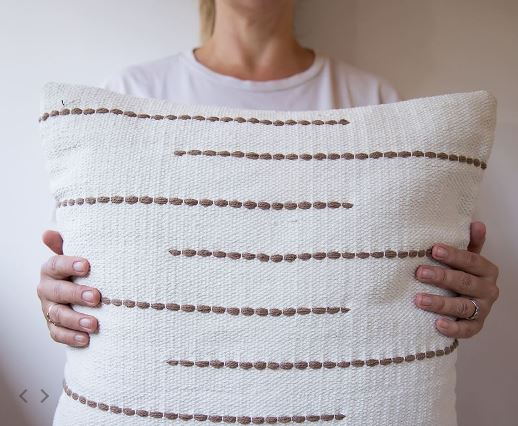 Zuri Hand-Loomed Wool Throw Pillow Kanju Interiors